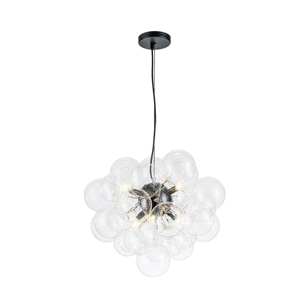 Glaskugeln Hängeleuchte Cluster Messing 50cm 6-flammig G9 Transparent Wohnzimmer Esszimmer Schlafzimmer Eingang Bubble Kronleuchter Dimmbar Kücheninsel | Restfield