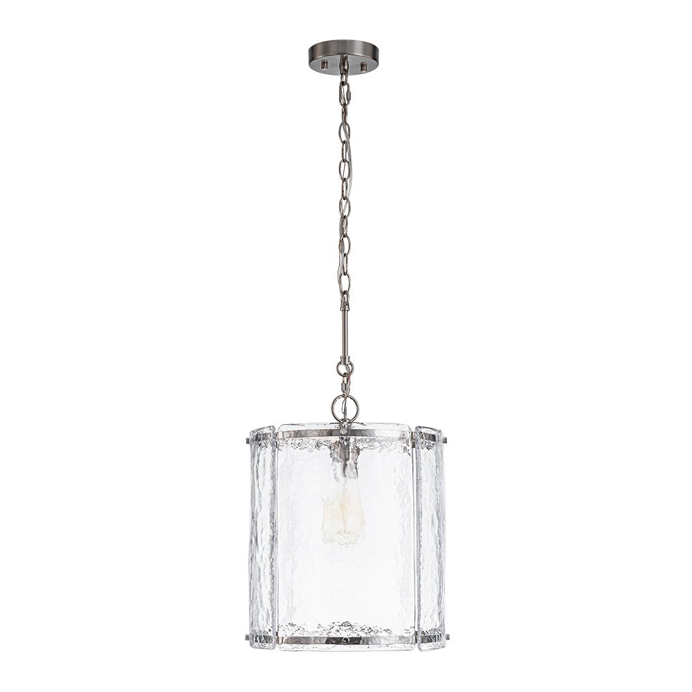 Hanglamp Cilinder Glas Messing Nikkel 32cm E26 Verstelbaar Keuken Eetkamer Entree Kooi Pendel Woonkamer Badkamer Farmhouse | Sansoti