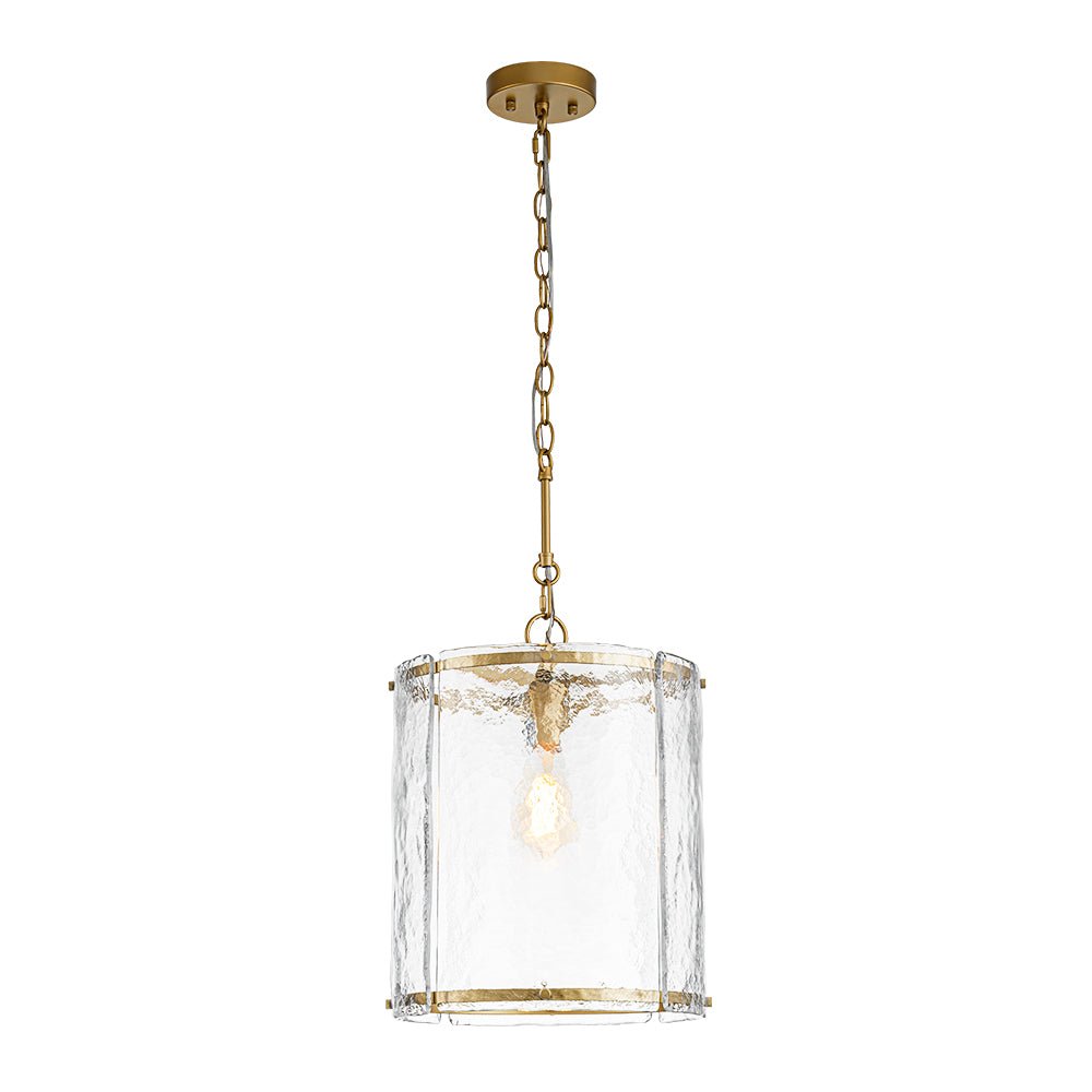 Hanglamp Cilinder Glas Messing Nikkel 32cm E26 Verstelbaar Keuken Eetkamer Entree Kooi Pendel Woonkamer Badkamer Farmhouse | Sansoti