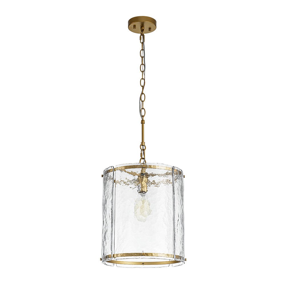 Hanglamp Cilinder Glas Messing Nikkel 32cm E26 Verstelbaar Keuken Eetkamer Entree Kooi Pendel Woonkamer Badkamer Farmhouse | Sansoti