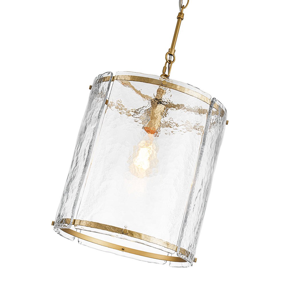 Hanglamp Cilinder Glas Messing Nikkel 32cm E26 Verstelbaar Keuken Eetkamer Entree Kooi Pendel Woonkamer Badkamer Farmhouse | Sansoti