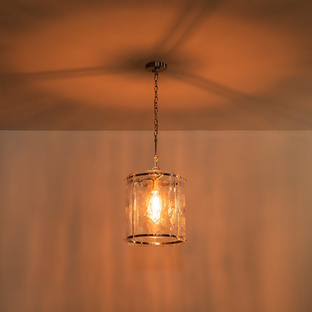 Hanglamp Cilinder Glas Messing Nikkel 32cm E26 Verstelbaar Keuken Eetkamer Entree Kooi Pendel Woonkamer Badkamer Farmhouse | Sansoti