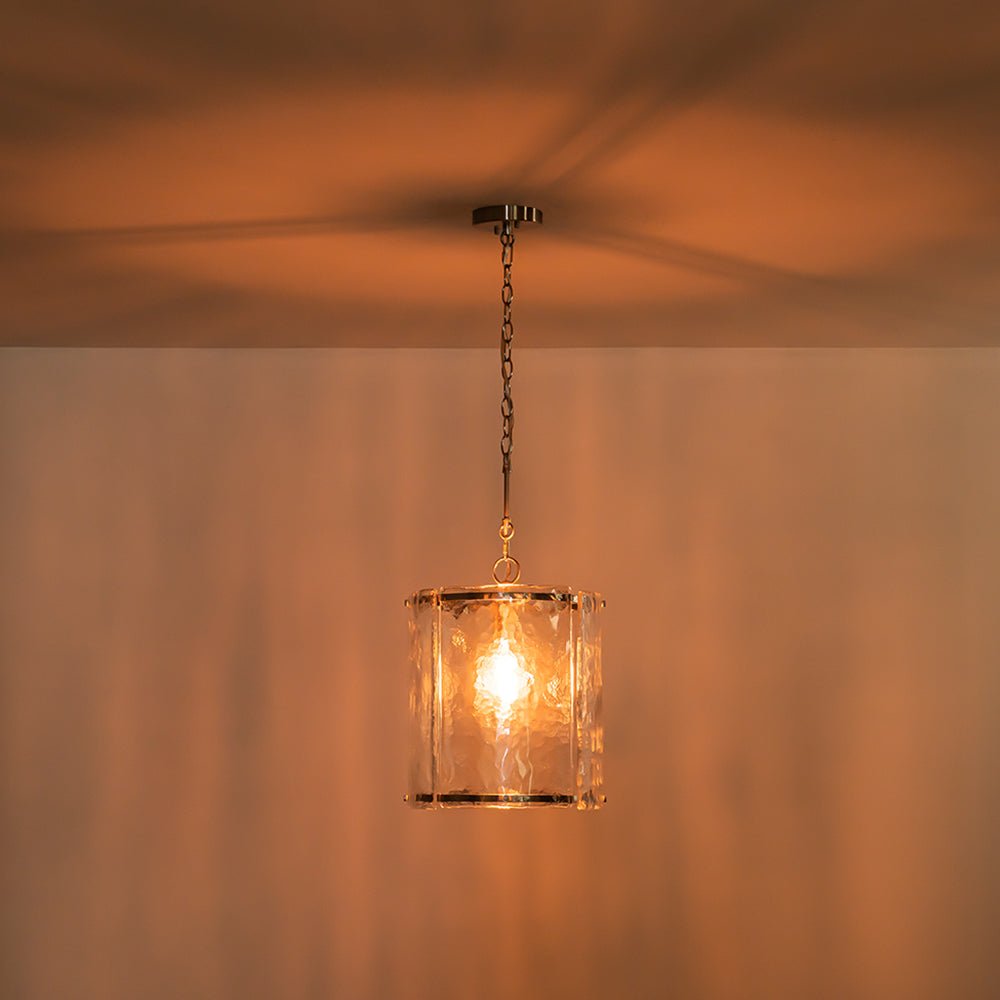 Hanglamp Cilinder Glas Messing Nikkel 32cm E26 Verstelbaar Keuken Eetkamer Entree Kooi Pendel Woonkamer Badkamer Farmhouse | Sansoti