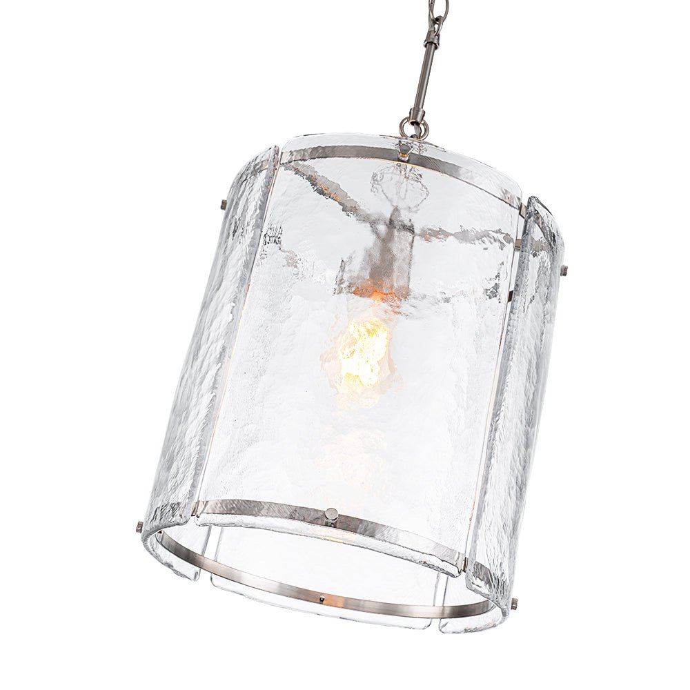 Hanglamp Cilinder Glas Messing Nikkel 32cm E26 Verstelbaar Keuken Eetkamer Entree Kooi Pendel Woonkamer Badkamer Farmhouse | Sansoti