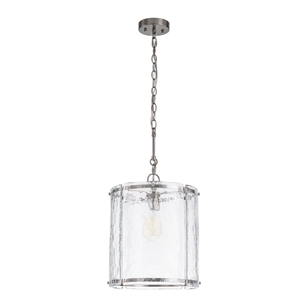 Hanglamp Cilinder Glas Messing Nikkel 32cm E26 Verstelbaar Keuken Eetkamer Entree Kooi Pendel Woonkamer Badkamer Farmhouse | Sansoti