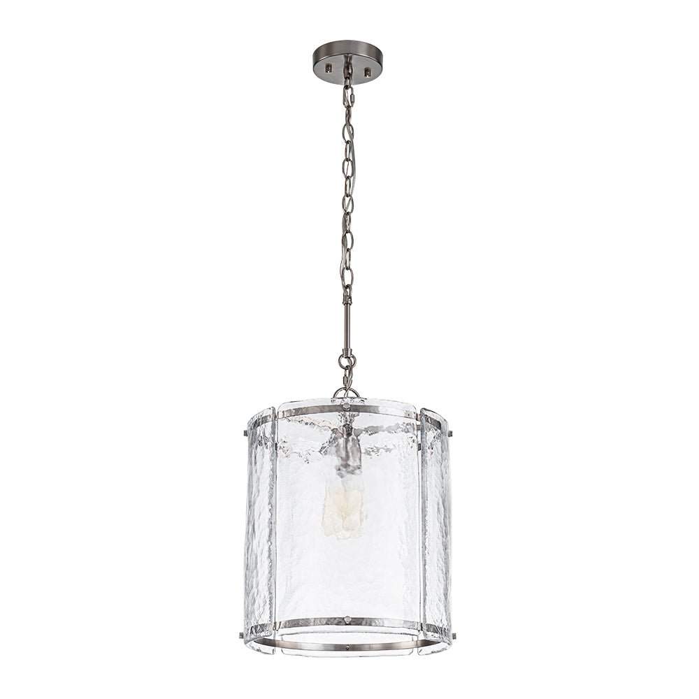 Hanglamp Cilinder Glas Messing Nikkel 32cm E26 Verstelbaar Keuken Eetkamer Entree Kooi Pendel Woonkamer Badkamer Farmhouse | Sansoti