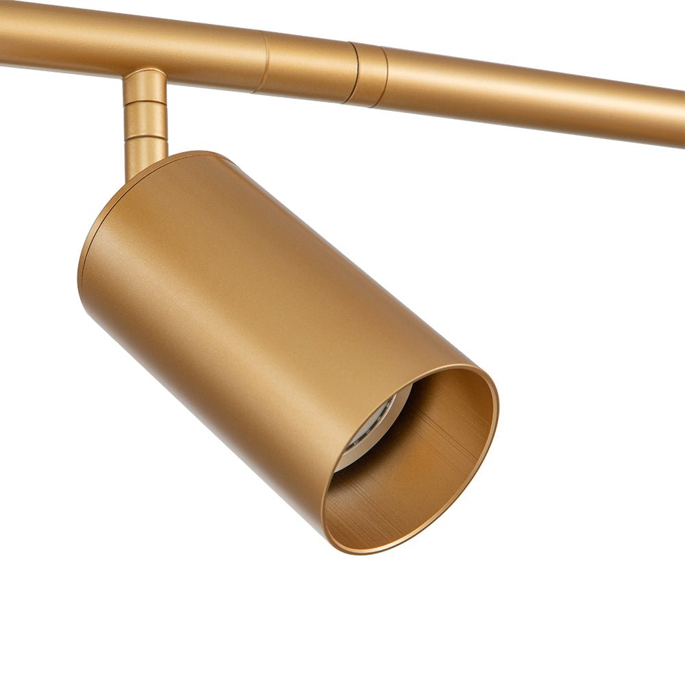 Opbouwspot 4 Lichts Goud 100cm Verstelbaar GU10 Keuken Slaapkamer Railverlichting Plafondspot Lineair Woonkamer Badkamer | Sansoti