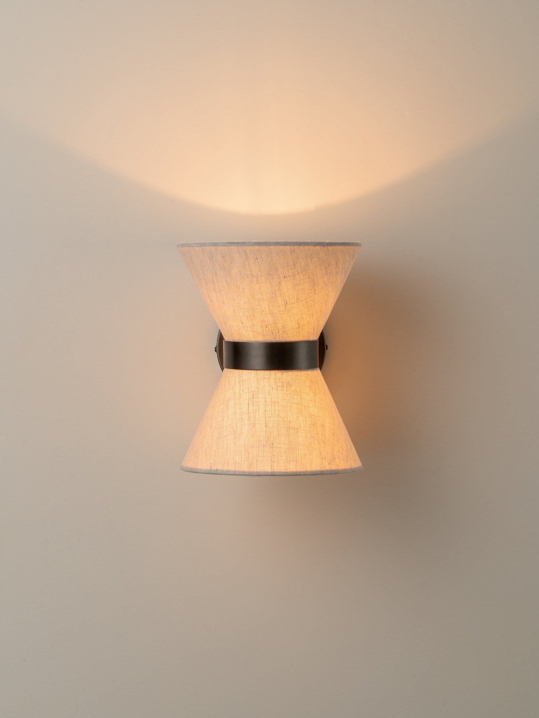 Wandleuchte Leinen Design Bronze Up Down G9 Wandbeleuchtung Modern | Restfield