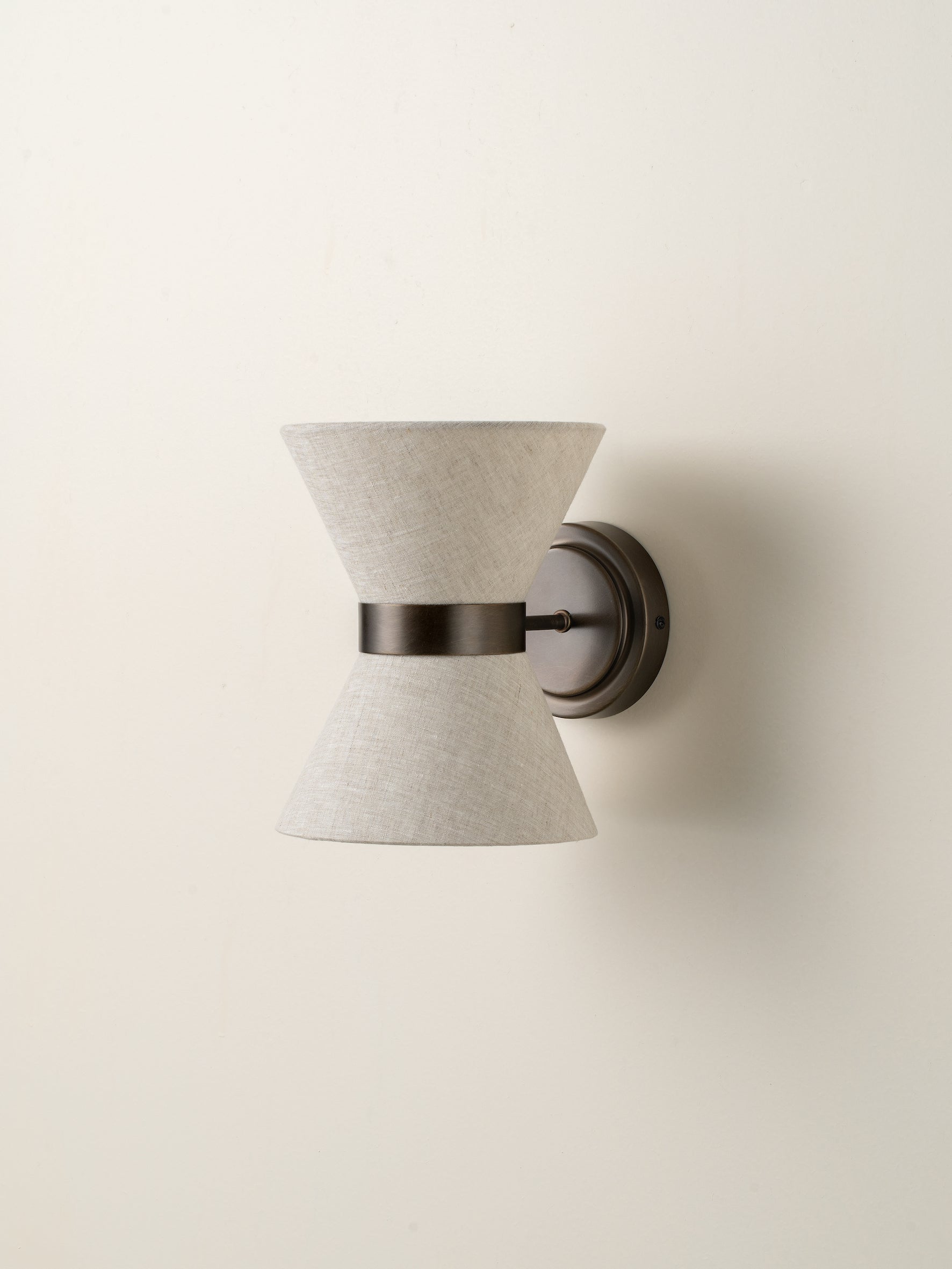 Wandleuchte Leinen Design Bronze Up Down G9 Wandbeleuchtung Modern | Restfield