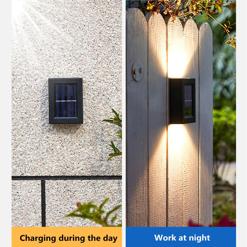 Lampe d'extérieur LED solaire étanche IP65 en ABS éclairage de jardin 8 heures d'autonomie éclairage d'ambiance économe en énergie jardin | Sansoti