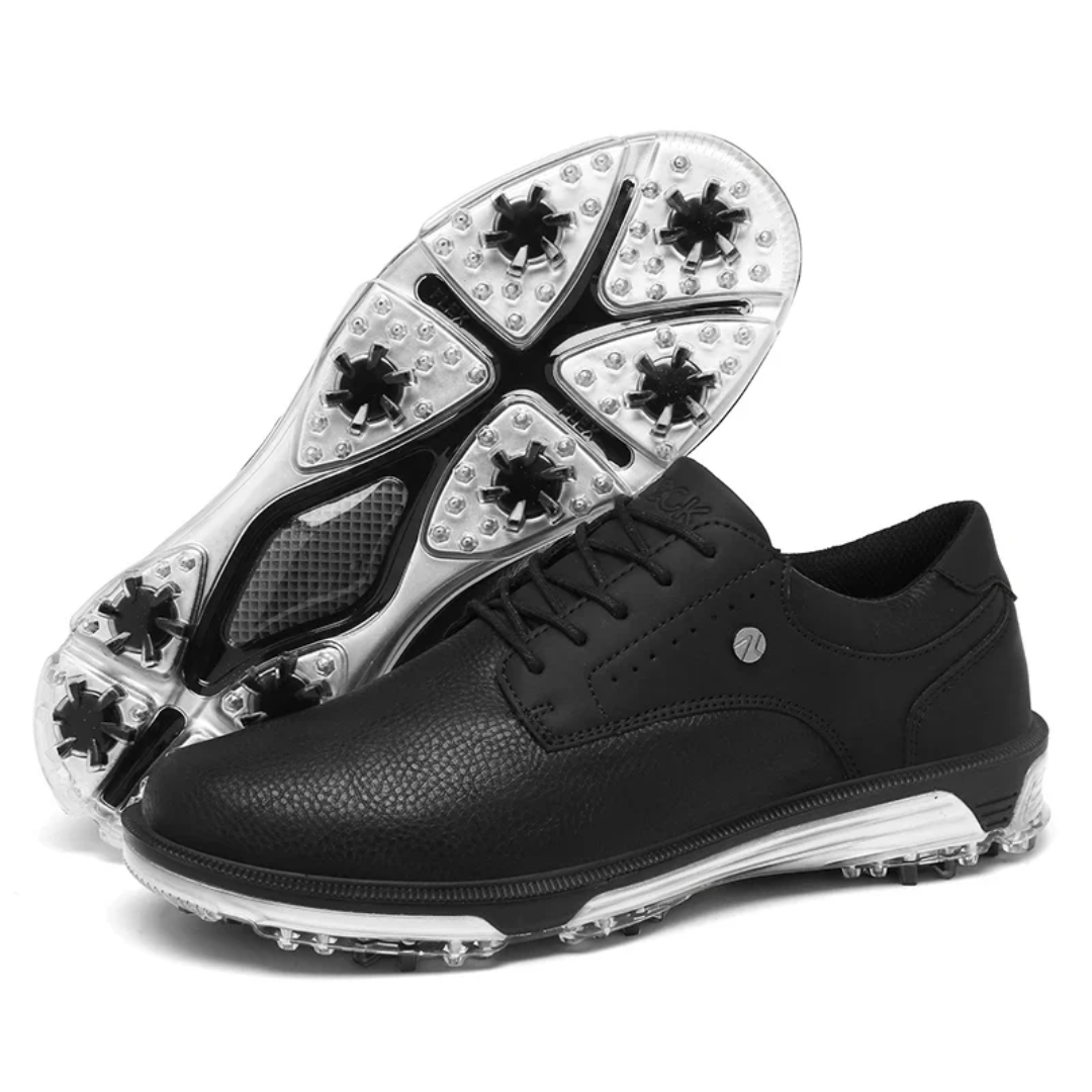 Golfschoenen Heren Waterdicht Leer Synthetisch Anti-Slip Ergonomisch Sportief Comfort Zwart Wit Golfbaan | Sansoti