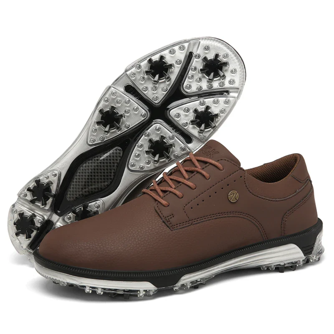 Golfschoenen Heren Waterdicht Leer Synthetisch Anti-Slip Ergonomisch Sportief Comfort Zwart Wit Golfbaan | Sansoti