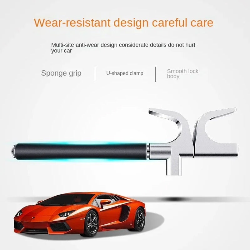 Antivol de volant avec fonction marteau d’urgence – antivol télescopique pour voiture, sécurité et protection contre le vol | Sansoti
