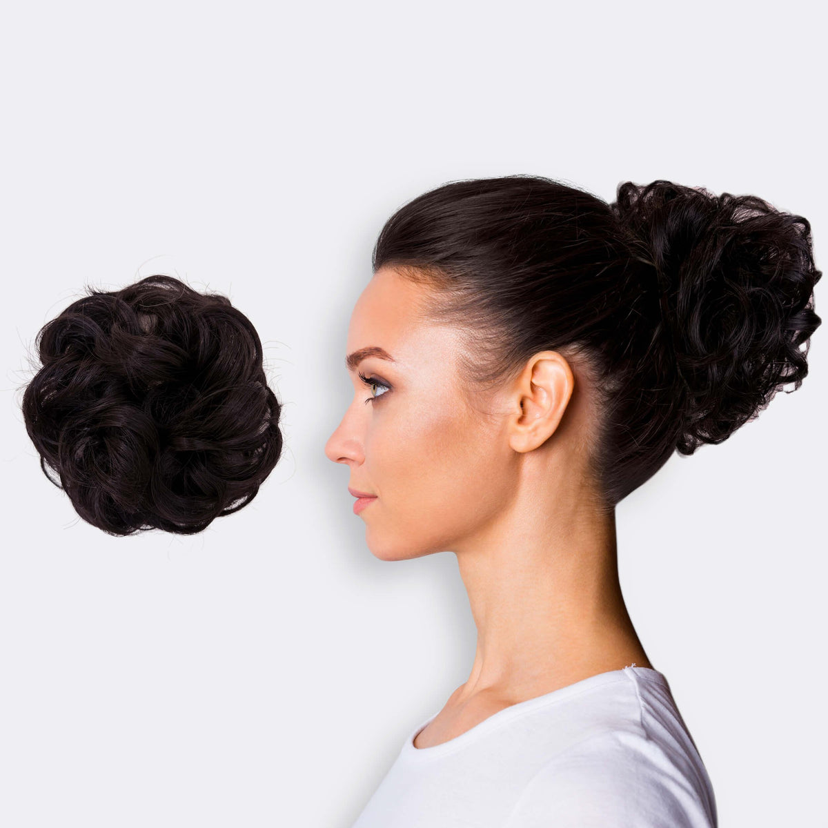 Haarextension Scrunchie Synthetisch Haar Volume Knot Elastiek Diverse Kleuren Haar Styling Accessoire Haaropsteek | Sansoti
