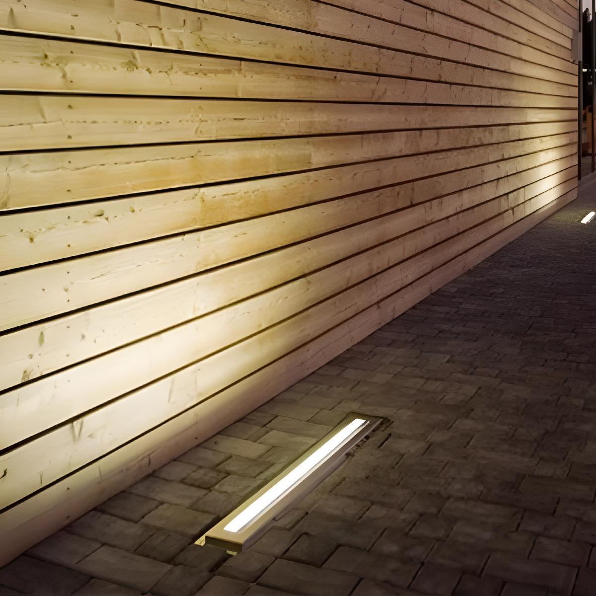 Inbouw LED Grondverlichting 100cm RVS Waterdicht Strip 2400 Lumen Tuin Terras Pad Buitenverlichting Warm Wit | Sansoti