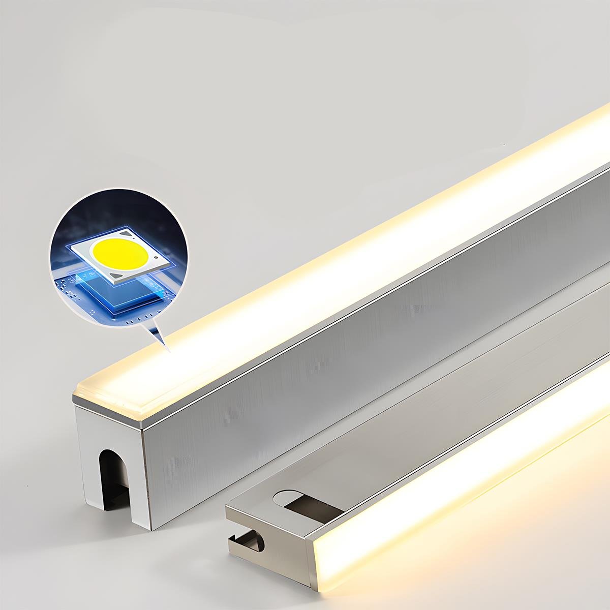 Inbouw LED Grondverlichting 100cm RVS Waterdicht Strip 2400 Lumen Tuin Terras Pad Buitenverlichting Warm Wit | Sansoti