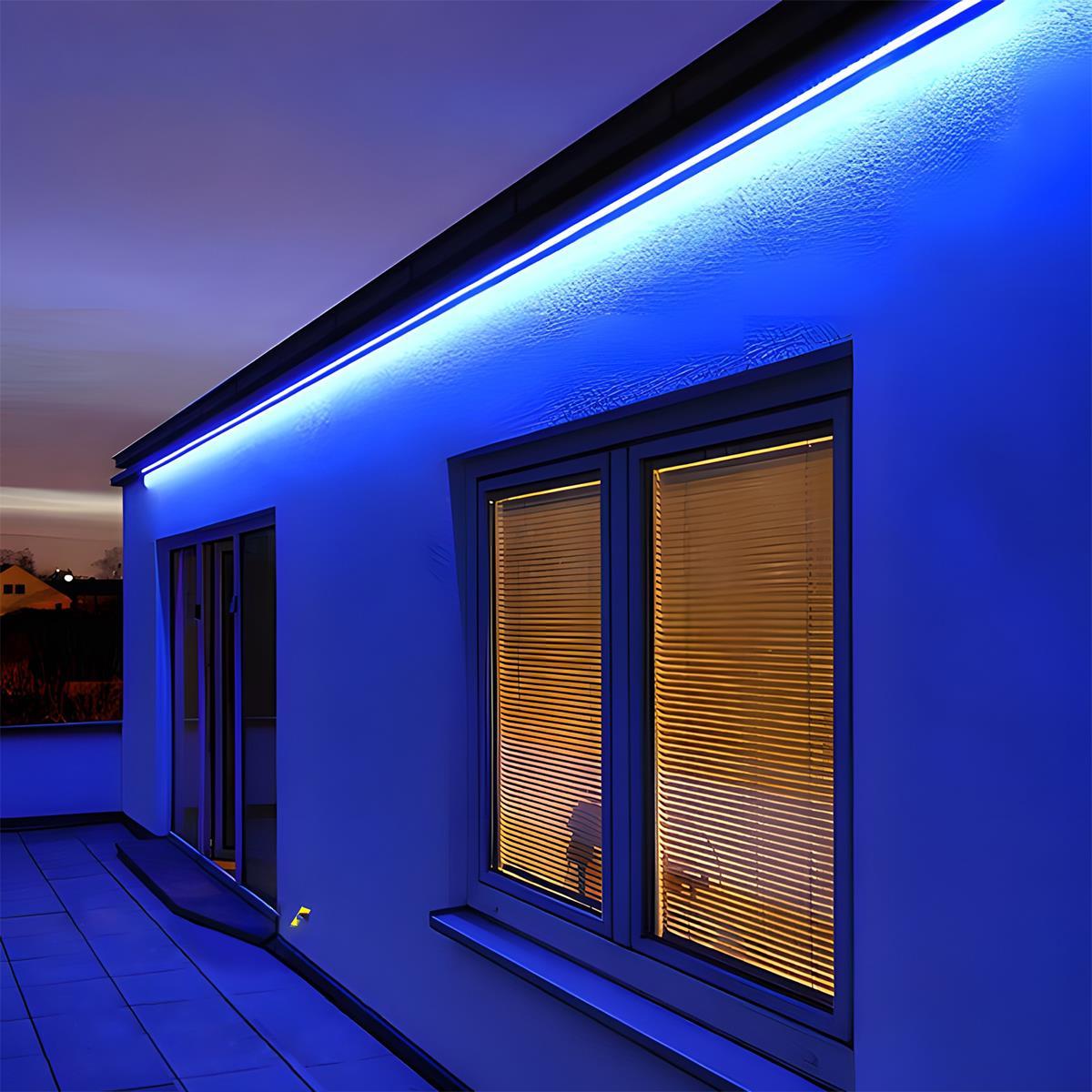 Lave-mur LED RGB Aluminium 24V IP65 Façade Jardin Applique Barre lumineuse Couleur Dimmable Extérieur Éclairage d'accent Villa | Restfield