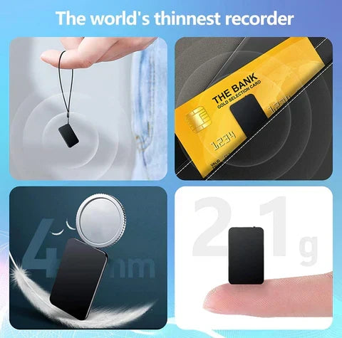 Mini Digitale Voicerecorder 16GB Stemgestuurd Opnameapparaat Ultra Compact Design 376 Uur Opslag Dictafoon | Sansoti