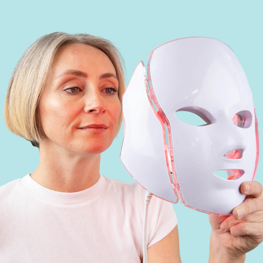 LED Gezichtsmasker met 7 Kleuren Lichttherapie voor Huidverjonging Anti-Aging en Huidverzorging Thuis | Sansoti