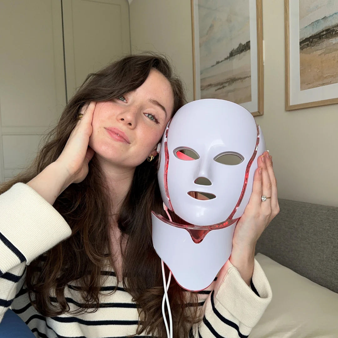 LED Gezichtsmasker met 7 Kleuren Lichttherapie voor Huidverjonging Anti-Aging en Huidverzorging Thuis | Sansoti