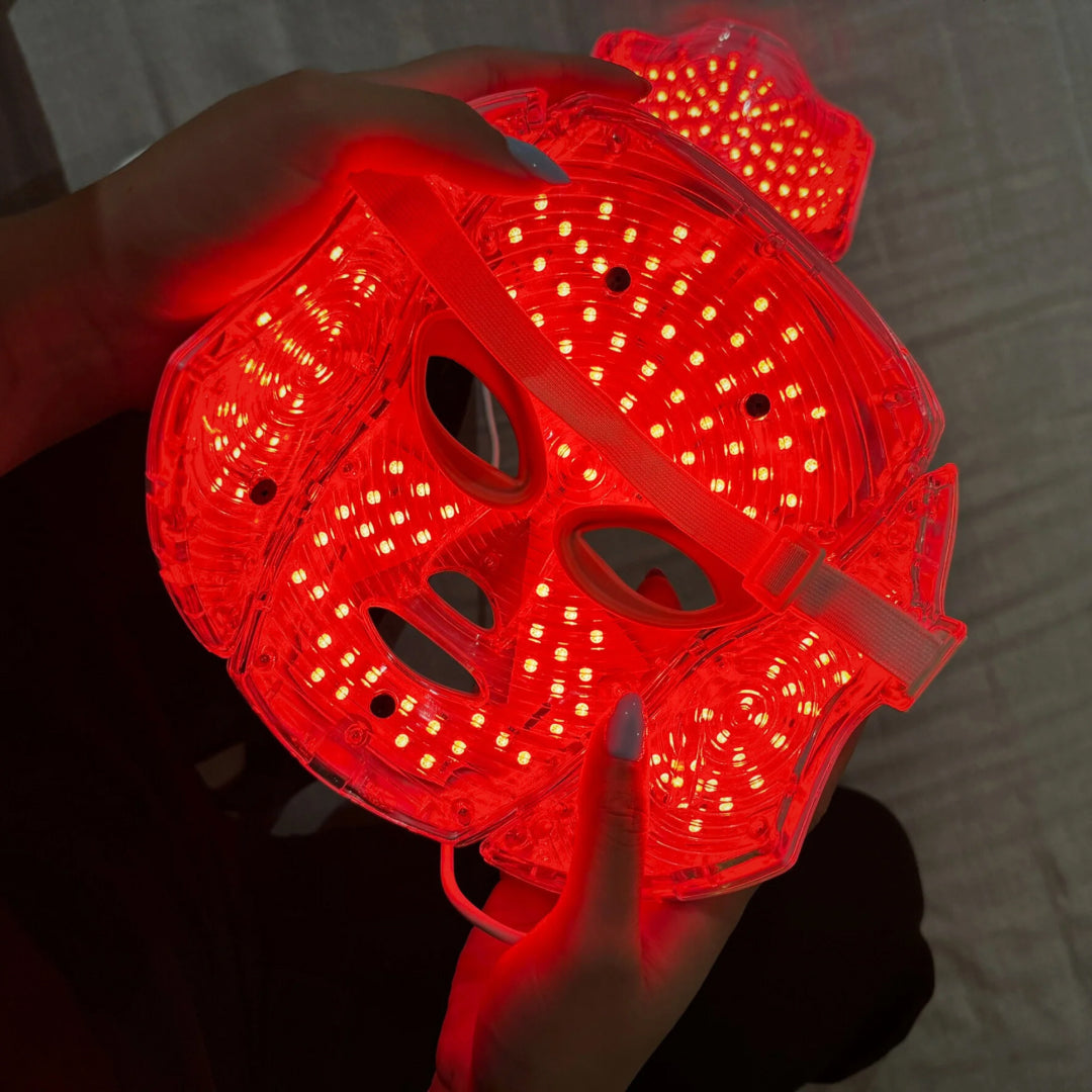 LED Gezichtsmasker met 7 Kleuren Lichttherapie voor Huidverjonging Anti-Aging en Huidverzorging Thuis | Sansoti