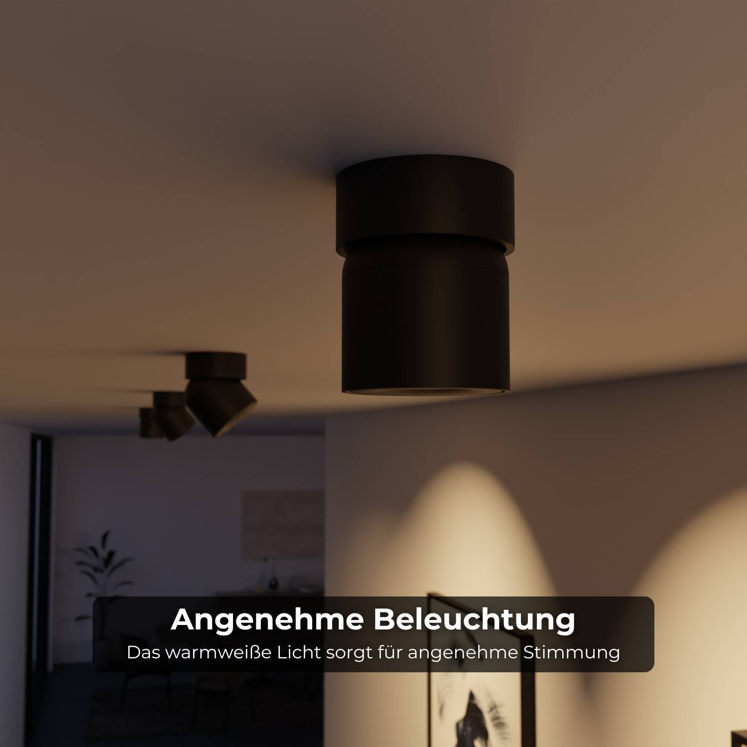 Verstelbare plafondlamp met draaibare lichtkop en warm 2700k licht | Sansoti