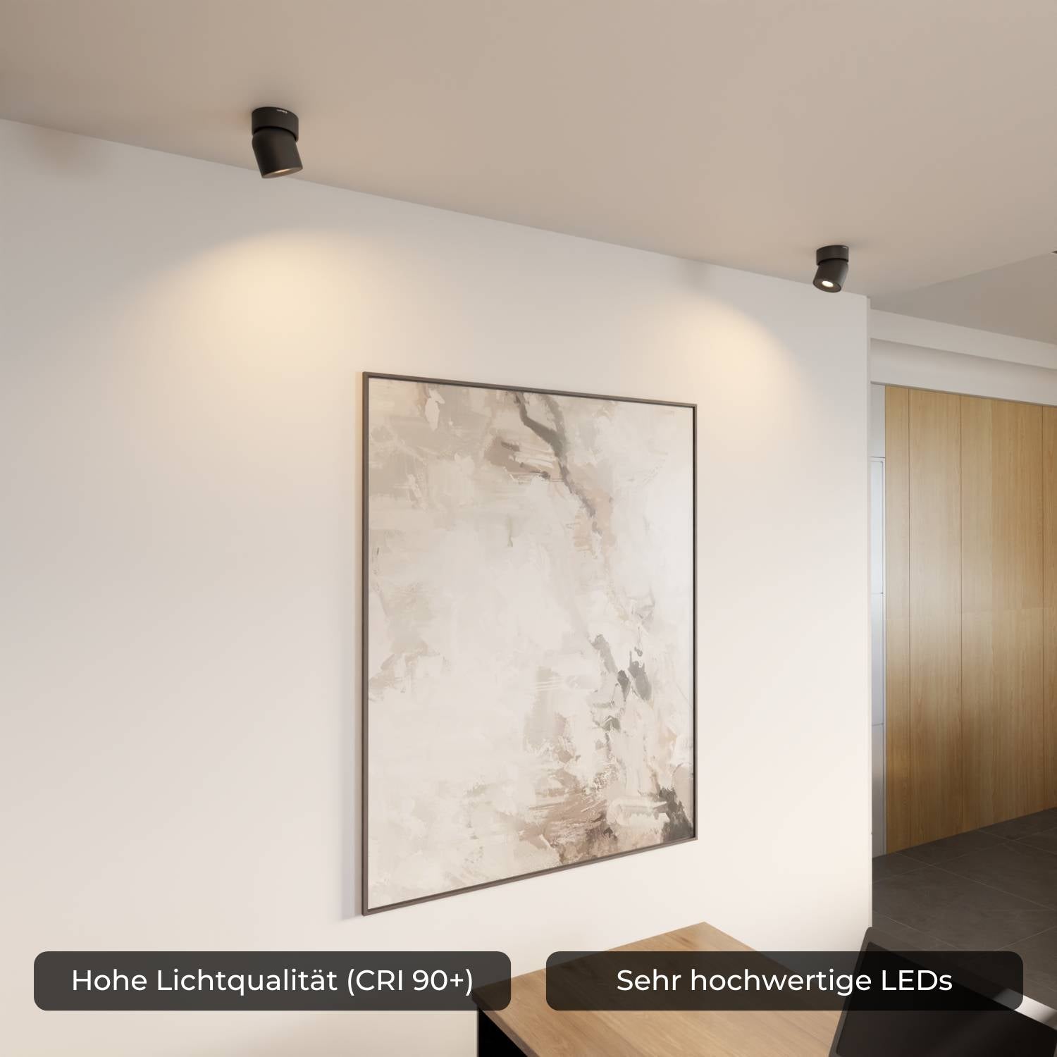 Verstelbare plafondlamp met draaibare lichtkop en warm 2700k licht | Sansoti