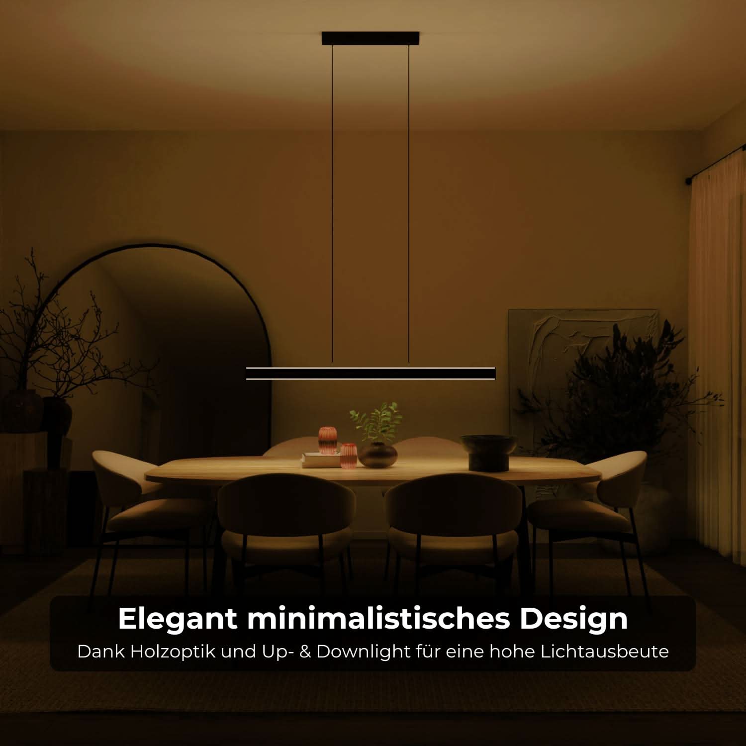 Extra warme design hanglamp 2200K met indirecte verlichting | Sansoti
