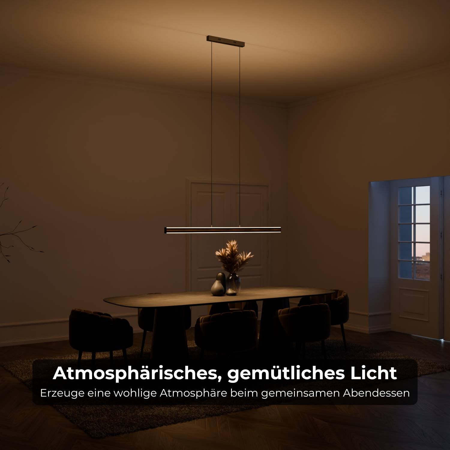 Extra warme design hanglamp 2200K met indirecte verlichting | Sansoti
