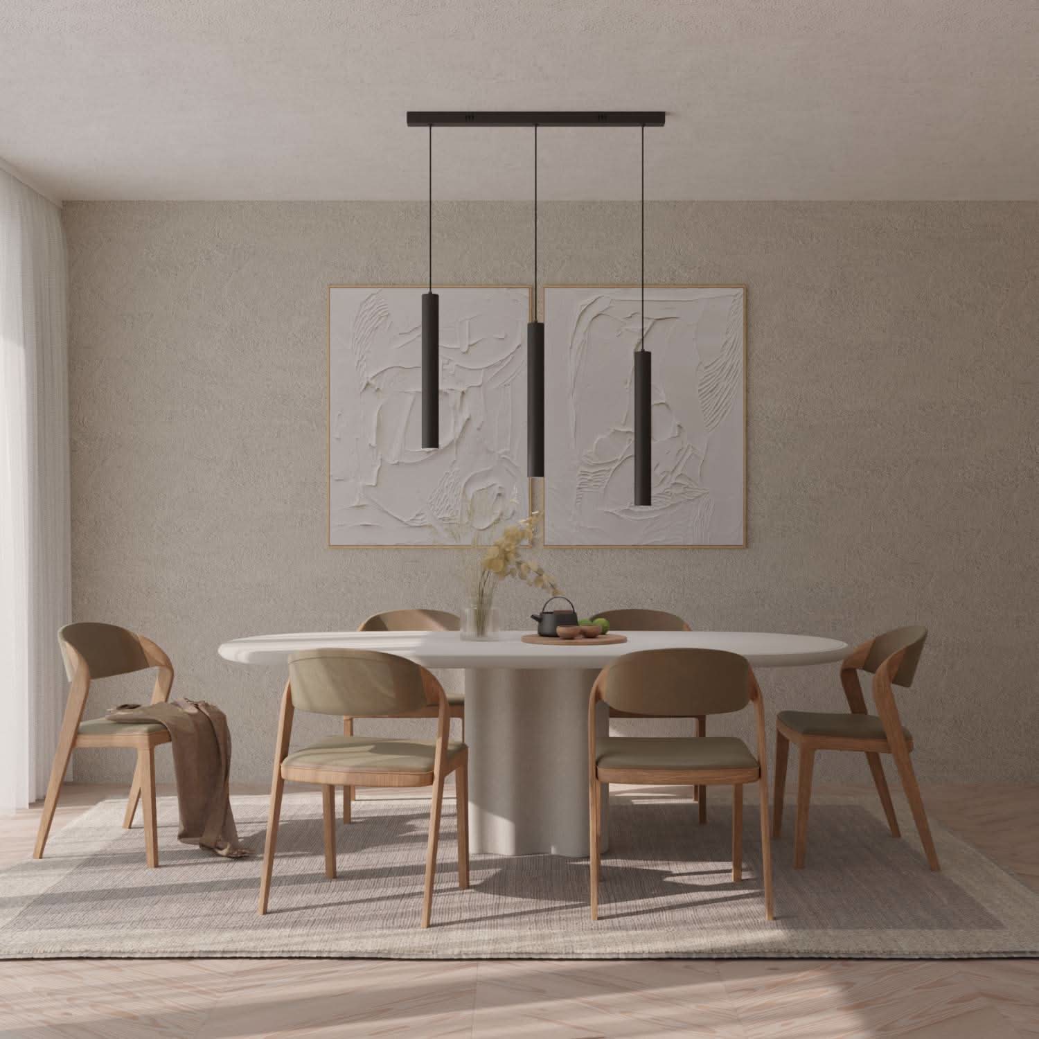 Moderne design hanglamp met verstelbare lichtkoppen | Sansoti