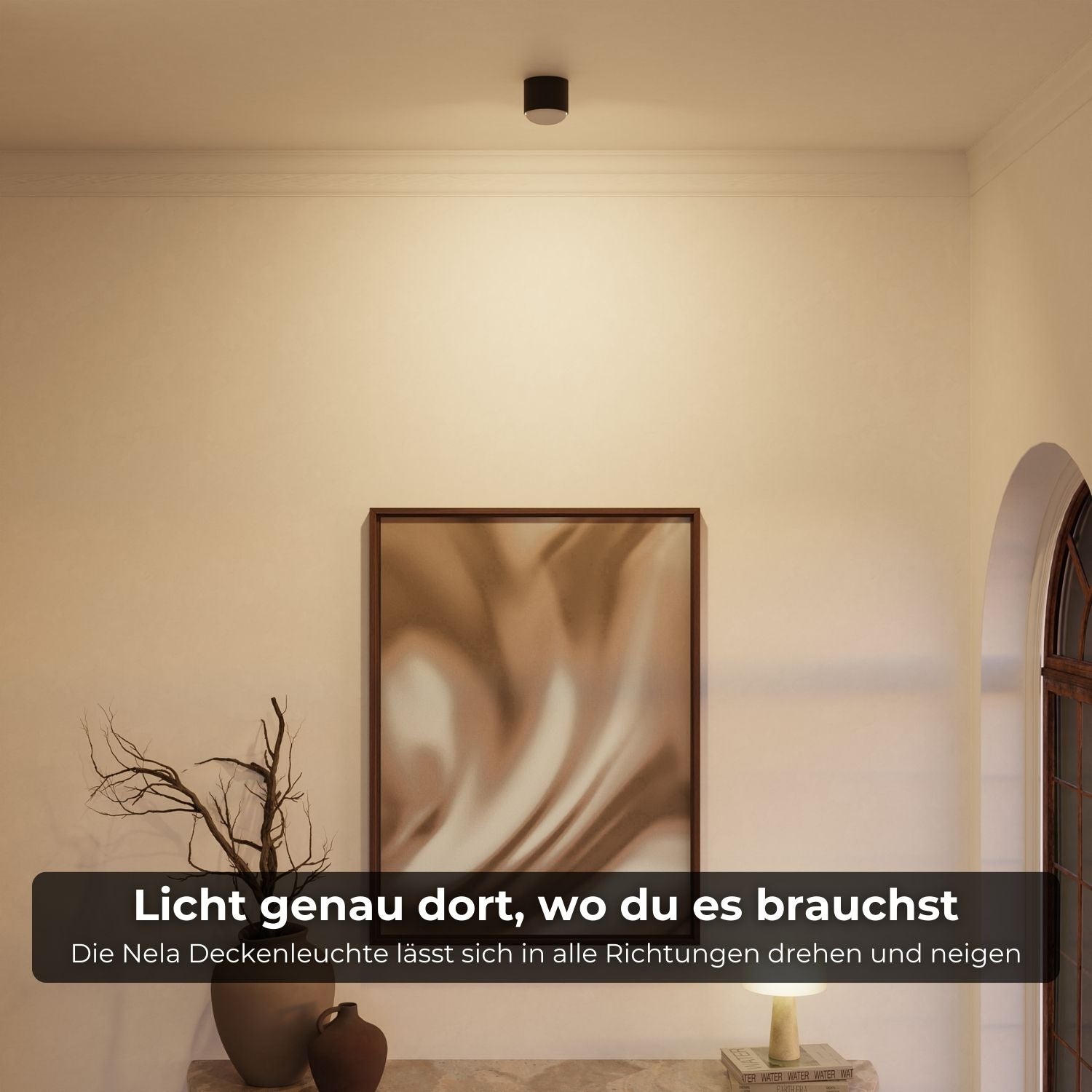 Verstellbare LED Deckenleuchte mit gerichtetem warmem 2700K Licht für Flur, Küche und Wohnzimmer | Restfield
