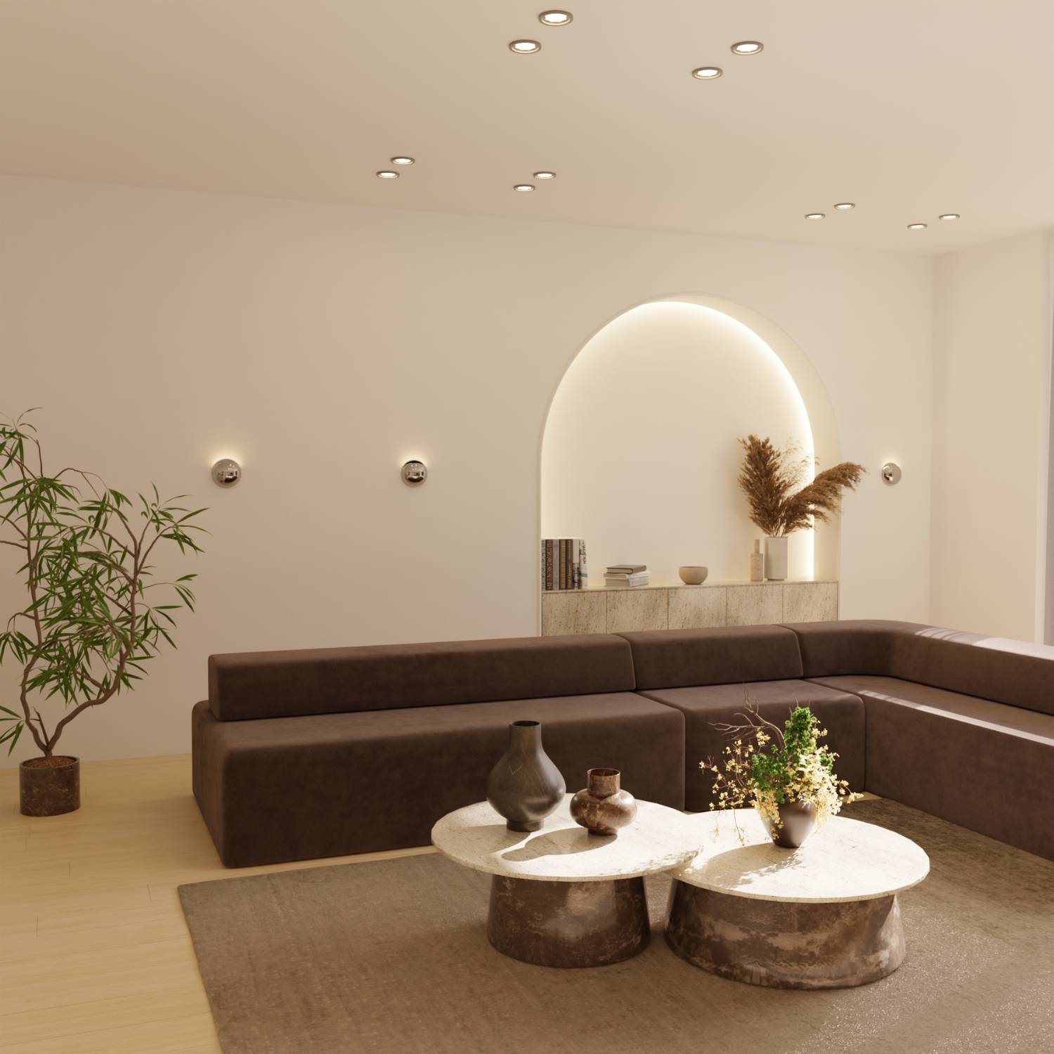 Applique murale moderne avec lumière indirecte et protection IP65 pour intérieur et extérieur | Restfield