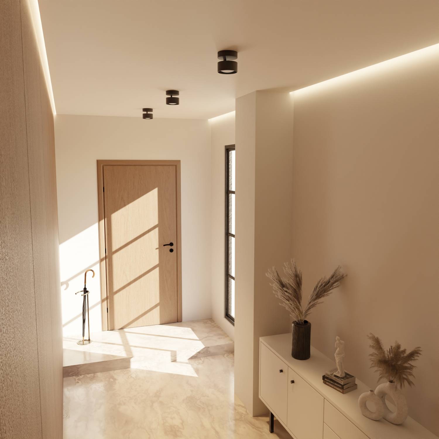 Moderne cilindervormige plafondlamp met up & downlight – Arvona
