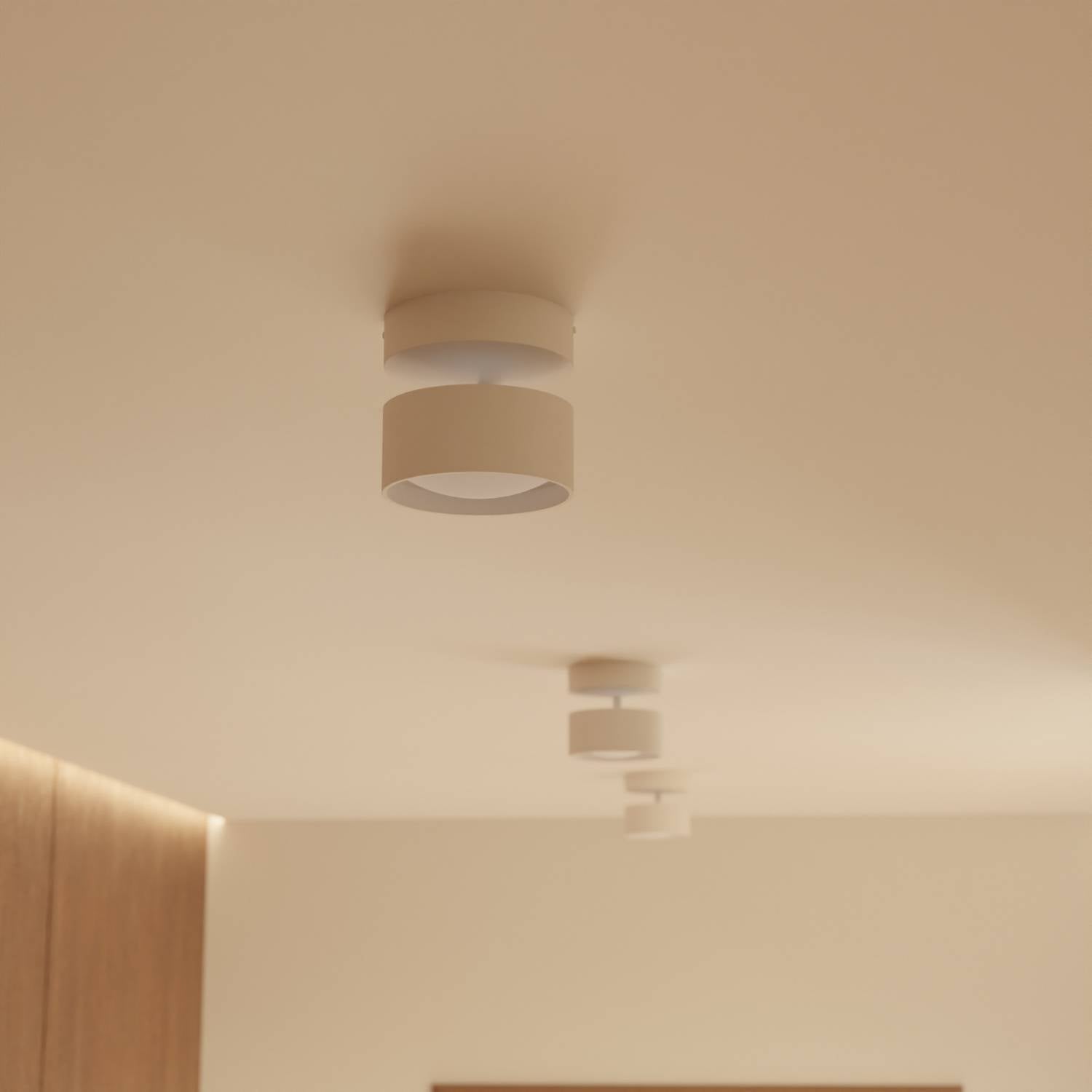 Moderne cilindervormige plafondlamp met up & downlight – Arvona