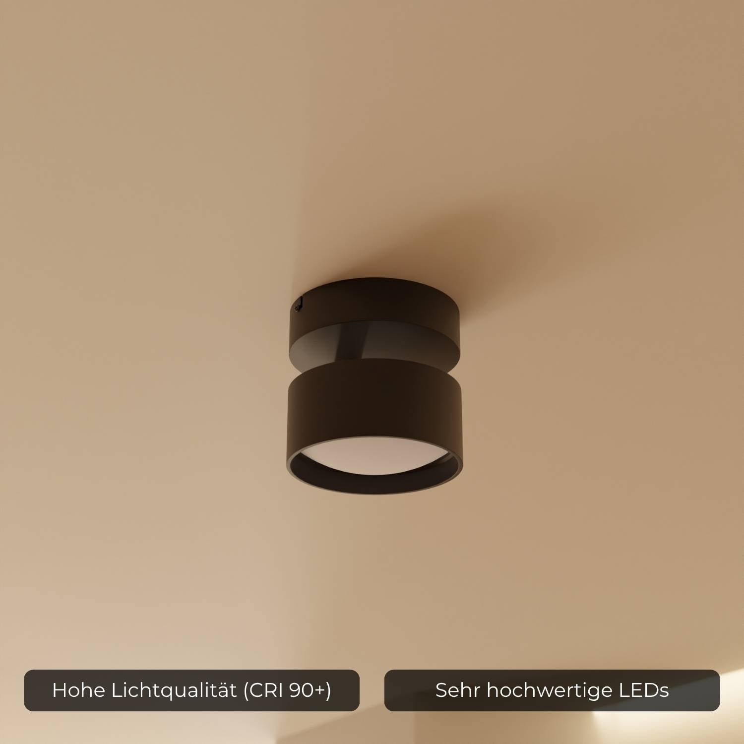 Moderne cilindervormige plafondlamp met up & downlight – Arvona