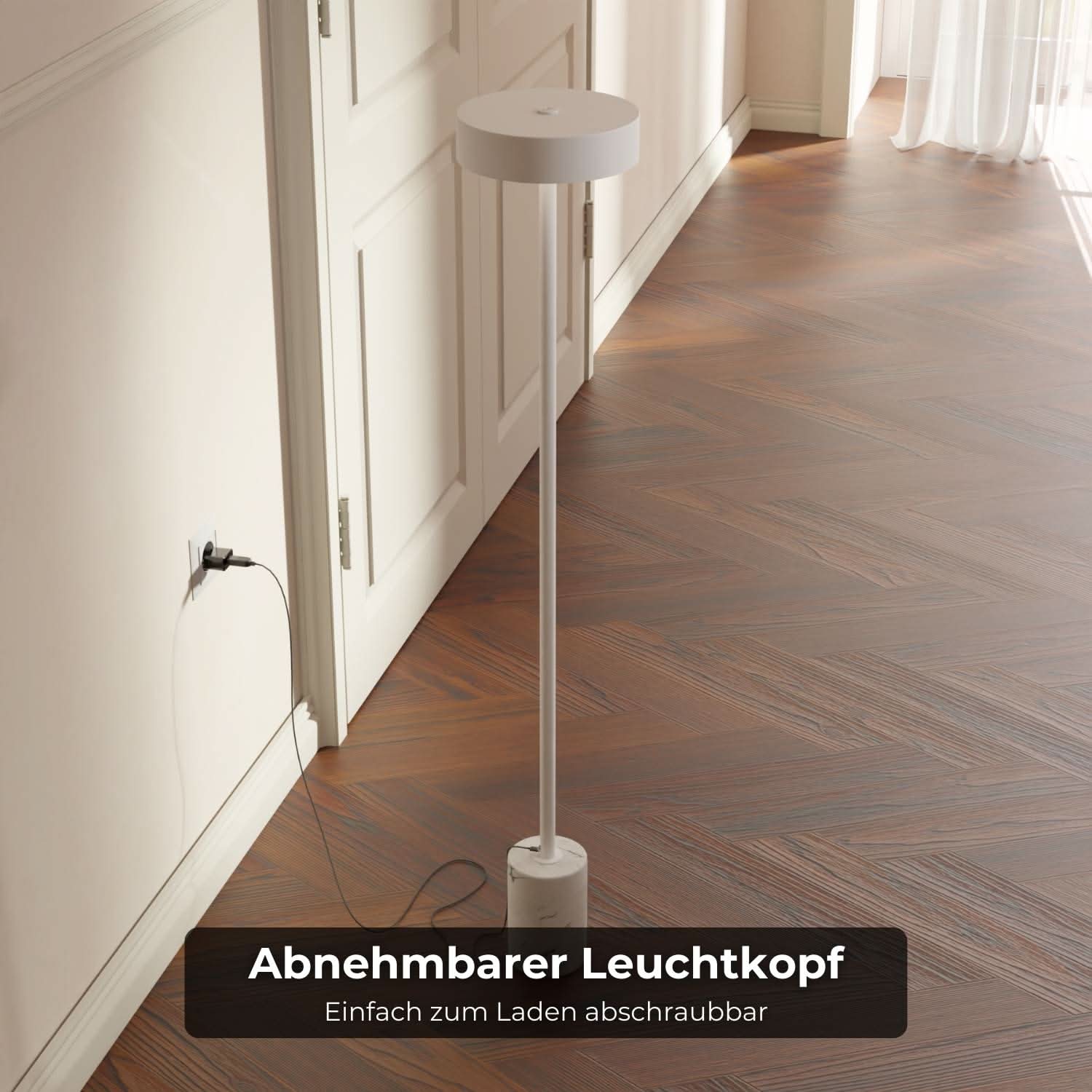 Lampadaire sans fil à batterie pour jardin & terrasse avec lumière chaude – Uranos