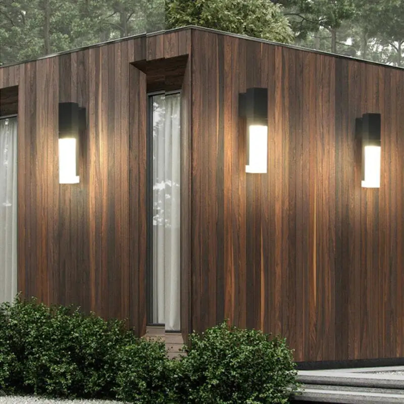 Außenwandleuchte Schwarz Aluminium LED Bewegungssensor IP65 10W Warmweiß Modern | Restfield