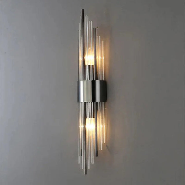 Kristallen LED Wandlamp Goud Zwart 35-56cm Luxe Wandverlichting Sfeerlicht voor Hal Slaapkamer Woonkamer | Sansoti