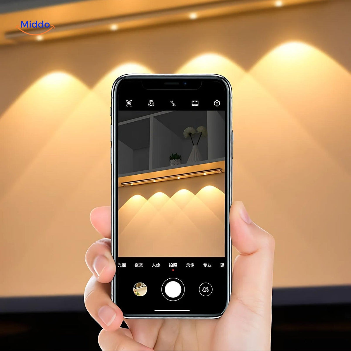 Bande LED rechargeable avec détecteur de mouvement 30/40/60cm, USB, à intensité réglable, éclairage nocturne pour couloir, armoire, cuisine et escalier | Sansoti