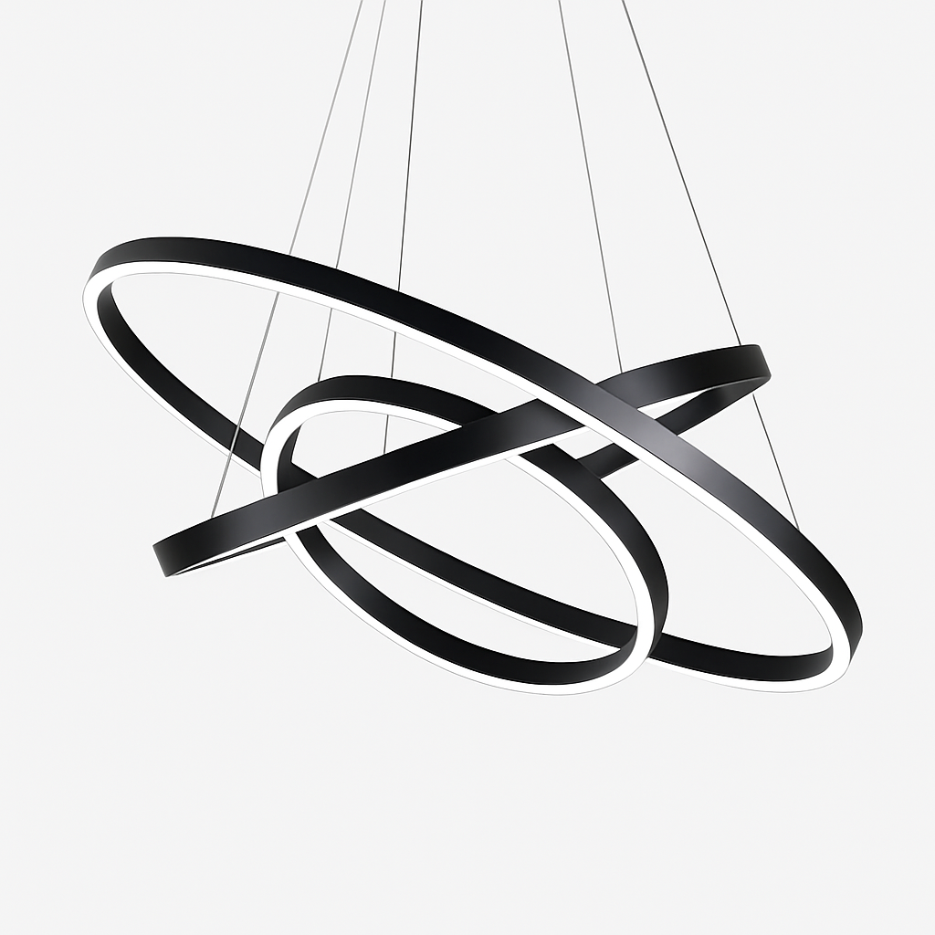 Ringkroonluchter LED 3 Ringen Wit Woonkamer Eetkamer Dimbaar Moderne Hanglamp Cirkels Plafondlamp Rond Interieur | Sansoti
