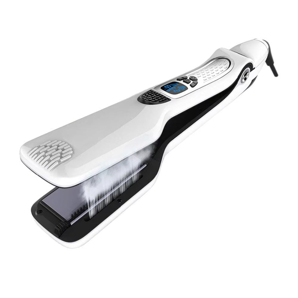 Ceramic Steam Straightener with Titanium Plates 5 Temperature Settings for Shiny Straight Hair Styling at Home | Sansoti