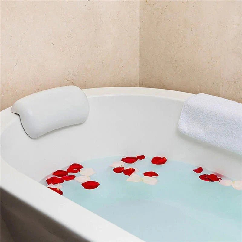 Ergonomisches Badekissen mit Saugnäpfen Wasserfest Nackenstütze für Bad Spa Wellness Komfort Entspannung | Sansoti