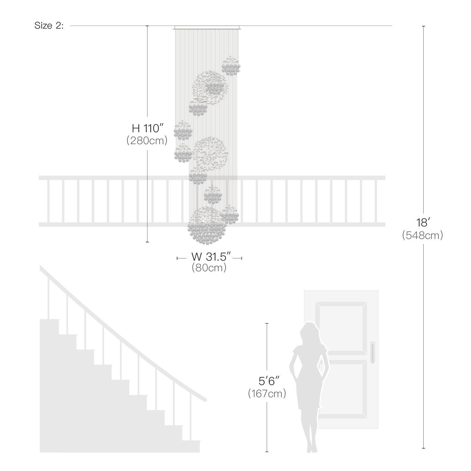 Kristall-Kronleuchter Rund Mehrere Ringe Regentropfen Chrom GU10 Treppe Eingangshalle Groß | Restfield