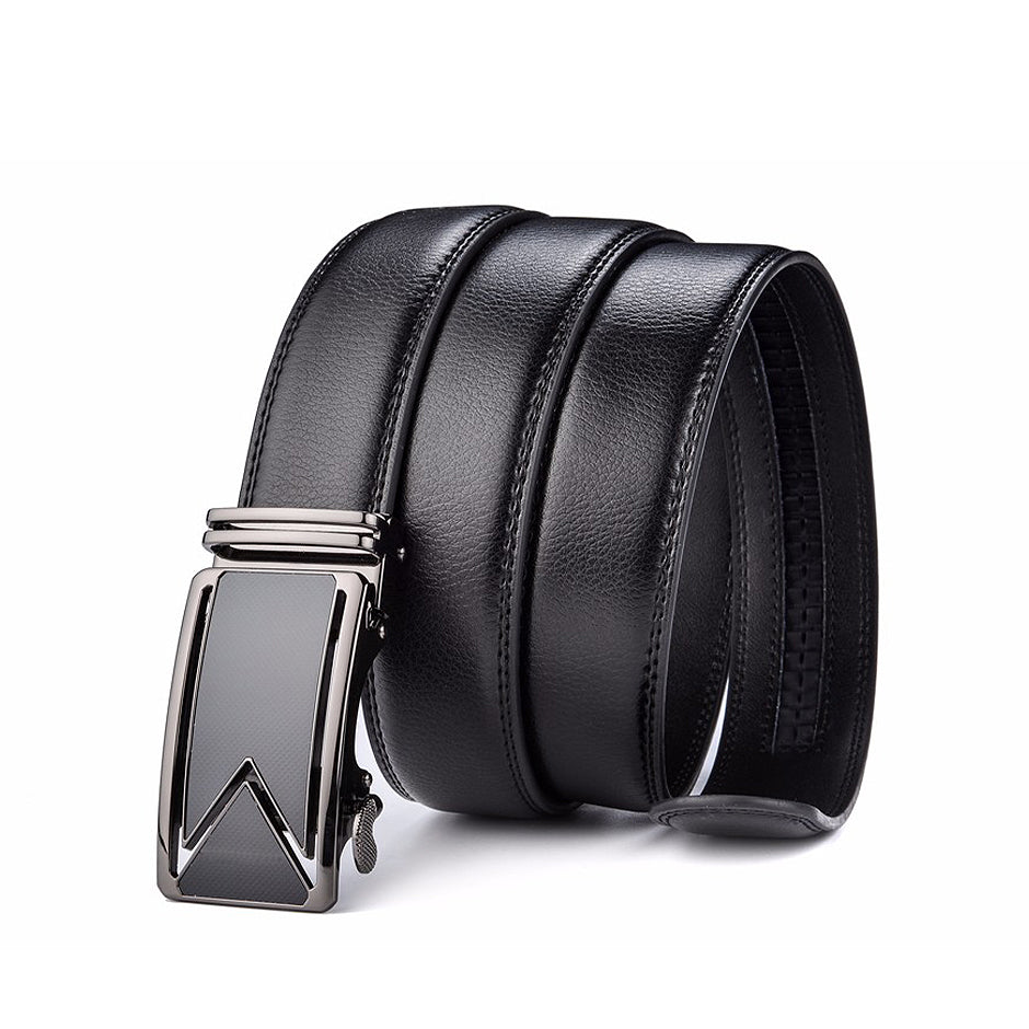 Lederen Riem Heren Premium Rundleer Zwart Waterbestendig Krasvrij Duurzaam Casual Stijl Accessoire Broeksluiting | Sansoti
