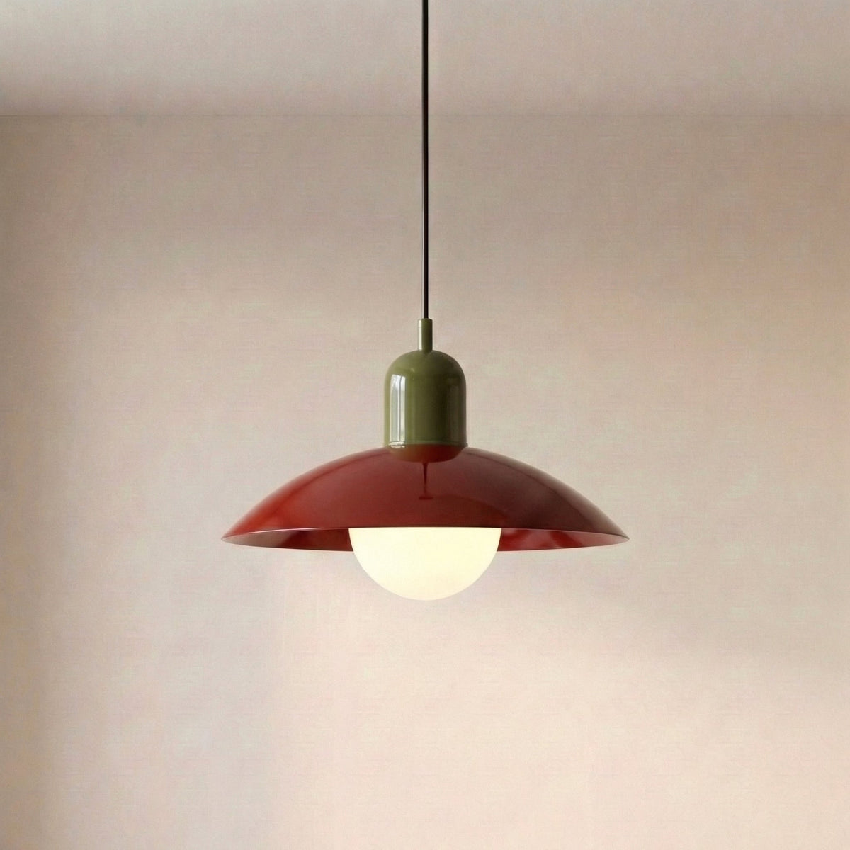 Dwukolorowa żelazna lampa wisząca Ø32 cm, ciepłobiała dioda LED do jadalni, kuchennej wyspy i salonu, styl rustykalny, nowoczesna | Sansoti