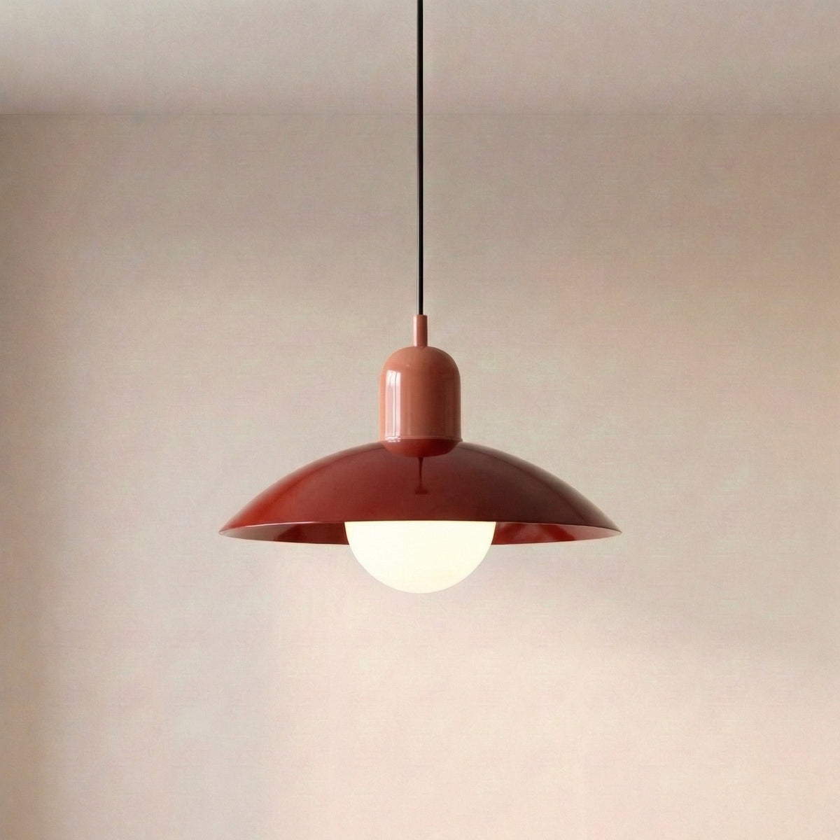 Dwukolorowa żelazna lampa wisząca Ø32 cm, ciepłobiała dioda LED do jadalni, kuchennej wyspy i salonu, styl rustykalny, nowoczesna | Sansoti