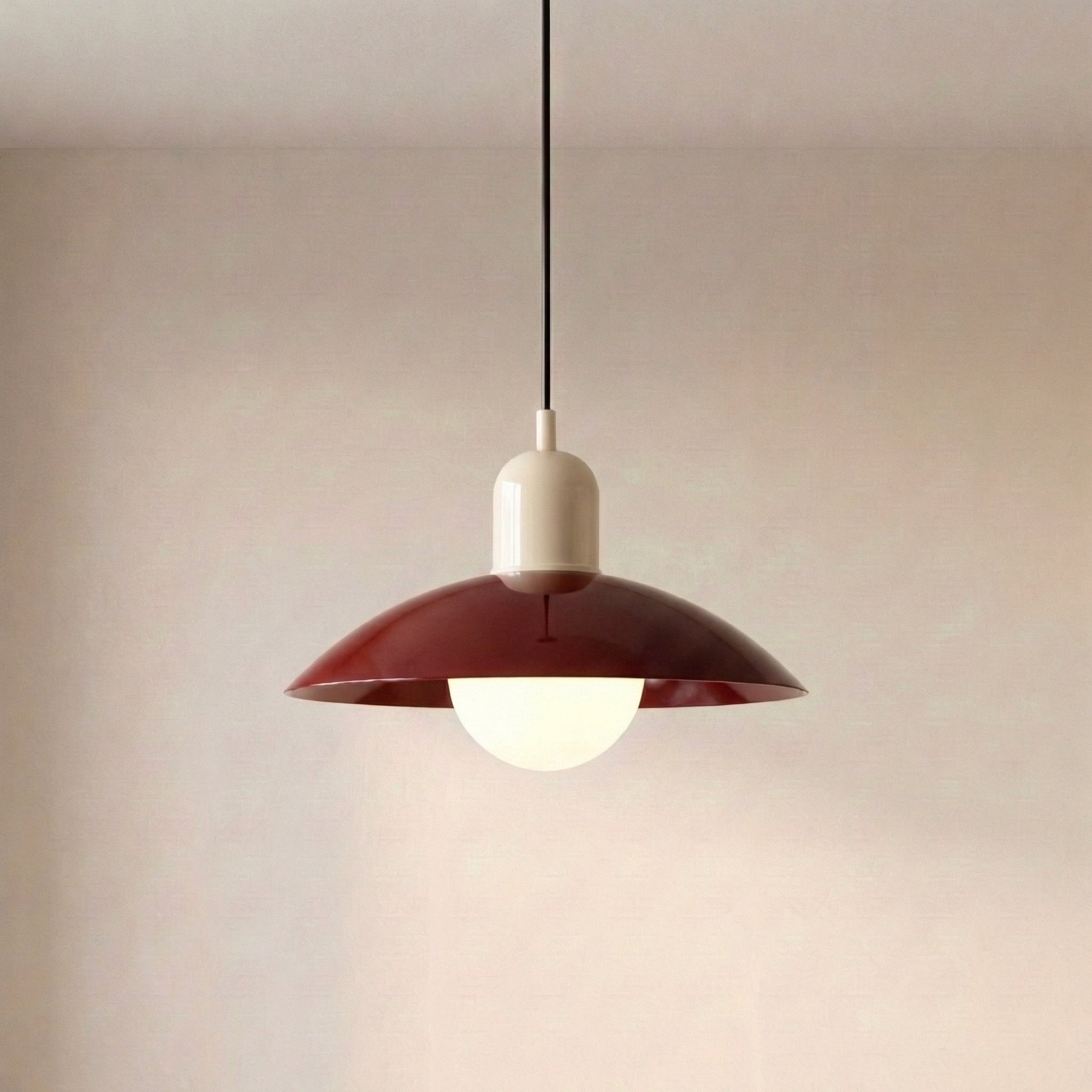 Dwukolorowa żelazna lampa wisząca Ø32 cm, ciepłobiała dioda LED do jadalni, kuchennej wyspy i salonu, styl rustykalny, nowoczesna | Sansoti