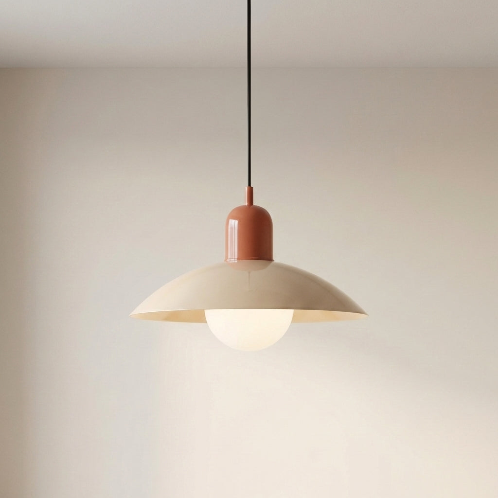 Dwukolorowa żelazna lampa wisząca Ø32 cm, ciepłobiała dioda LED do jadalni, kuchennej wyspy i salonu, styl rustykalny, nowoczesna | Sansoti