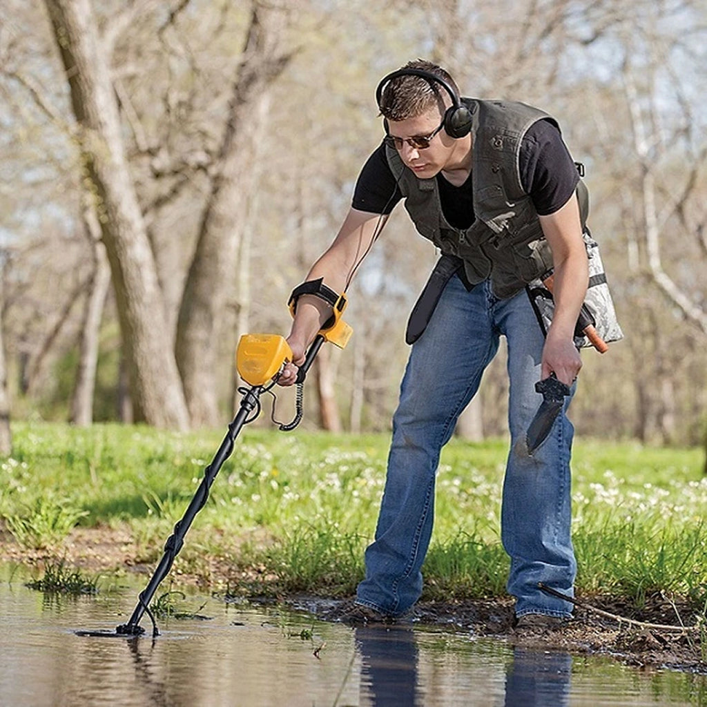 Professionele Metaaldetector Waterbestendig 180mm Detectiediepte Verstelbaar voor Tuin Strand Schatzoeken | Sansoti