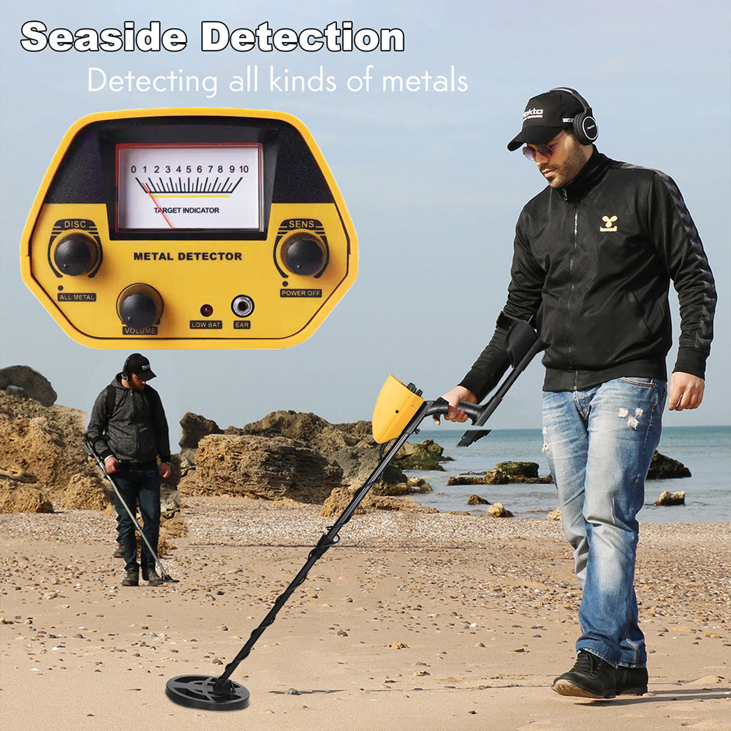 Waterproof Metal Detector 180mm Adjustable Search Depth Gold Silver Bronze Detection Treasure Hunting Hobby | Sansoti